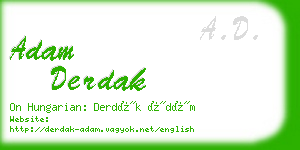 adam derdak business card